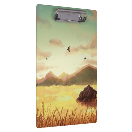 Wheat fields at sunrise クリップボード (右)