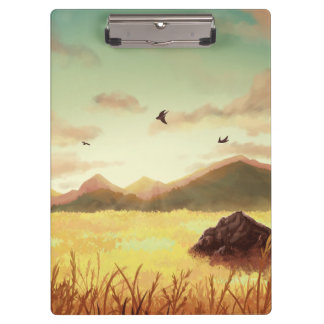 Wheat fields at sunrise クリップボード