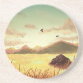 Wheat fields at sunrise コースター (正面)