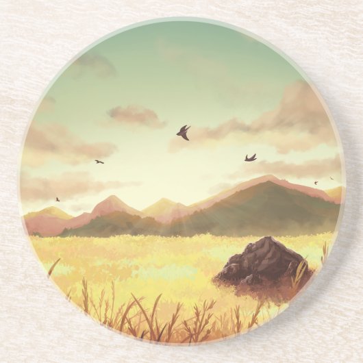 Wheat fields at sunrise コースター (正面)