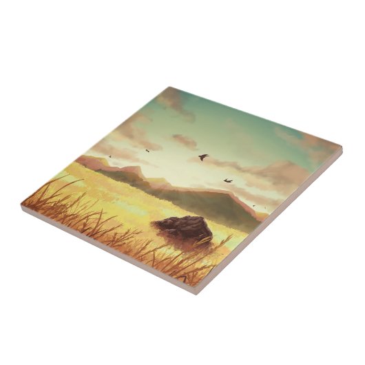 Wheat fields at sunrise タイル (側面)