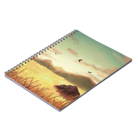 Wheat fields at sunrise ノートブック (左側)