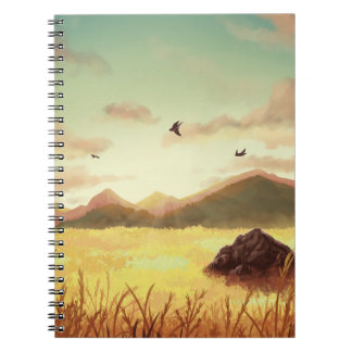 Wheat fields at sunrise ノートブック