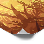 Wheat fields at sunrise ポスター (角)