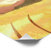 Wheat fields at sunrise ポスター (コーナー)