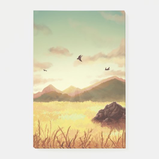 Wheat fields at sunrise ポストイット (正面)