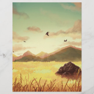 Wheat fields at sunrise レターヘッド