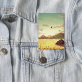 Wheat fields at sunrise 缶バッジ (インサイチュ)