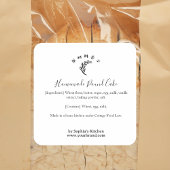 Wheat Logo Minimalist Bakery Ingredient Label スクエアシール