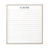 Wheat To Do List Minimalist Teacher Organizer  ノートパッド (正面)