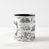 WHEATENテリアブラックトワールw/名前をカスタムする ツートーンマグカップ (中央)