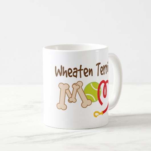 Wheatenテリア犬の品種お母さんのギフト コーヒーマグカップ (正面右)