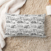 WHEATEN Terrier Black Toile & Gingham ランバークッション (ブランケット)