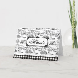 WHEATEN Terrier Black Toile "Slainte" Gaelic サンキューカード