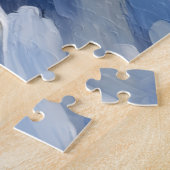 Wheaten Terrier Christmas Red Truck Holiday Gift ジグソーパズル (側面)