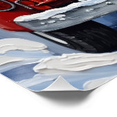 Wheaten Terrier Christmas Red Truck Holiday Gift ポスター (コーナー)