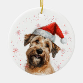 Wheaten Terrier Dog Christmas Personalized セラミックオーナメント
