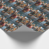 Wheaten Terrier Dogs Christmas Snow Holiday  ラッピングペーパー (角)