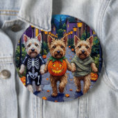 Wheaten Terrier Dogs In Halloween Cotumes 缶バッジ (インサイチュ)