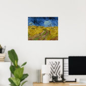 Wheatfield With Crows Painting Vincent Van Gogh ポスター (ホームオフィス)