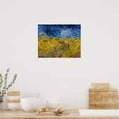 Wheatfield With Crows Painting Vincent Van Gogh ポスター (キッチン)