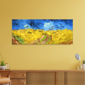 Wheatfield with crows - Vincent Van Gogh (1890) キャンバスプリント (インサイチュ (リビング))