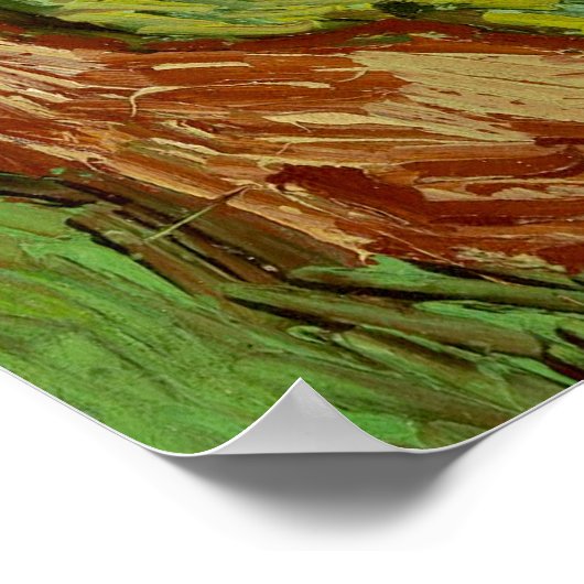 Wheatfield with crows - Vincent Van Gogh (1890) ポスター (角)