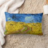 Wheatfield with crows - Vincent Van Gogh (1890) ランバークッション (ブランケット)