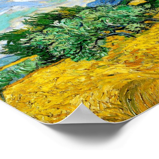 Wheatfield with Cypresses ポスター (角)