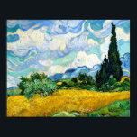 Wheatfield with Cypresses ポスター<br><div class="desc">Wheatfield with Cypresses - Vincent Van Gogh</div>
