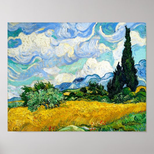 Wheatfield with Cypresses ポスター (正面)