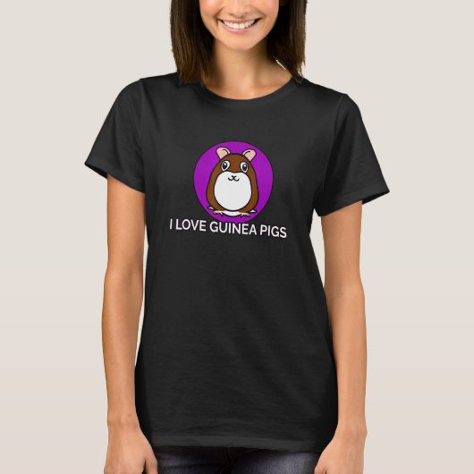 Wheek – かわいい&ギニおもしろいーンピッグのオーナーCavy Lover Tシャツ (正面)