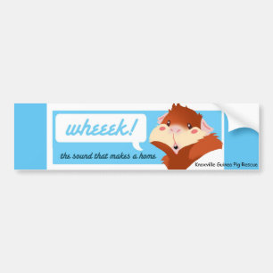 "Wheek!" モルモットのバンパーステッカー バンパーステッカー