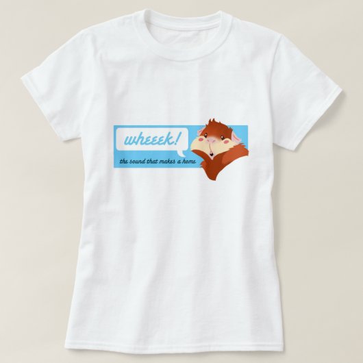 "Wheek!" モルモットのTシャツ Tシャツ (デザイン正面)