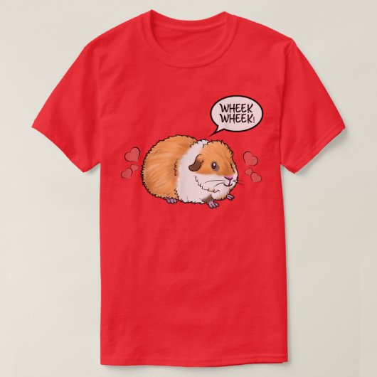 Wheek Wheek Cute Guinea Pig Lover Animal  Tシャツ (デザイン正面)