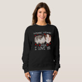 Wheek Wheek Graphic Guinea Pig Owner Pet Cavy Anim スウェットシャツ (正面フル)