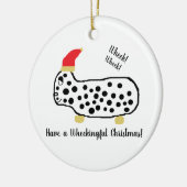 Wheekingfulのクリスマスを持って下さい セラミックオーナメント (左)