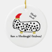 Wheekingfulのクリスマスを持って下さい セラミックオーナメント (裏面)