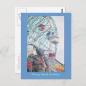 Wheel 疑問に思 with Demon (Coney Is., NY)はがきき ポストカード (正面/裏面)