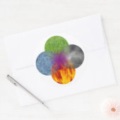 Wheel of Being – 白 ラウンドシール (封筒)