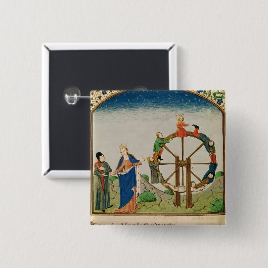 Wheel of FortuneとのBoethius 缶バッジ (正面&裏面)