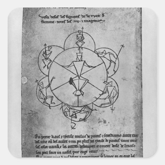 Wheel of Fortune。 陶磁器のための方式 スクエアシール (正面)