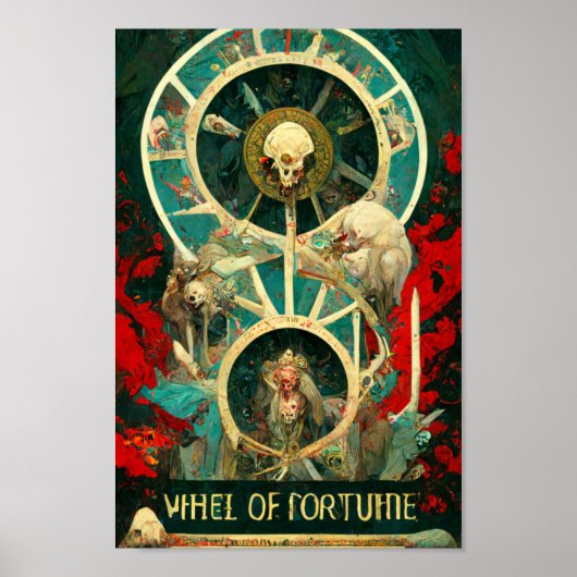 Wheel Of Fortune - Concept Art - Tarot - Wall Art ポスター (正面)