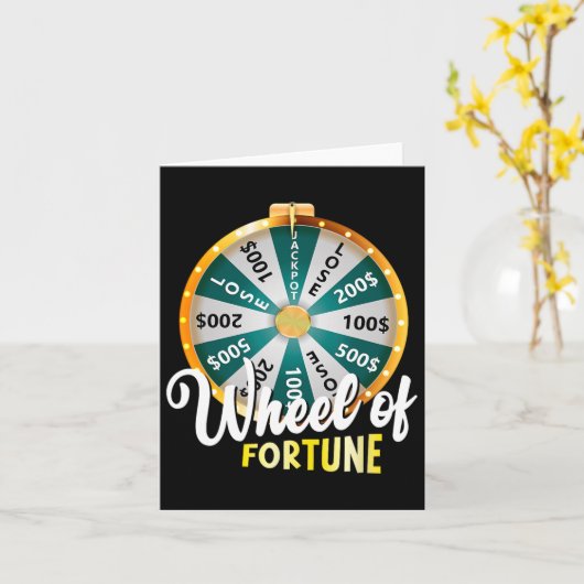 Wheel Of Fortune Father &# s Day Amumous Tee Dadd カード (黄色い花)