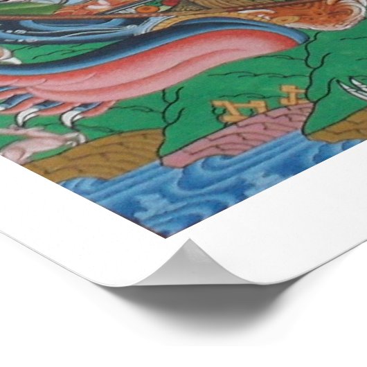 Wheel of Life Mandalaポスター ポスター (角)