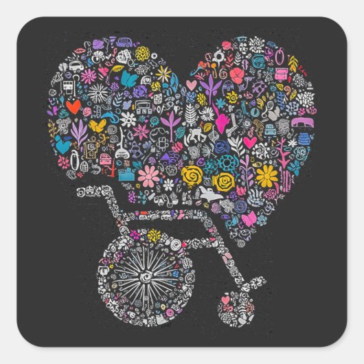 Wheel of Many Lives スクエアシール (正面)