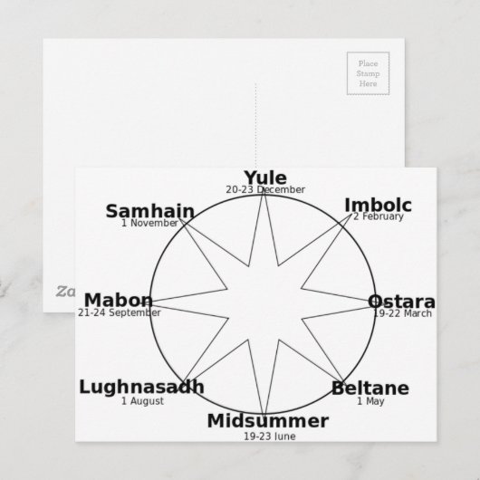 Wheel_of_the_Year ポストカード (正面/裏面)
