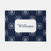 Wheel Pattern大尉の|はあなたの名前を加えます ドアマット (正面)