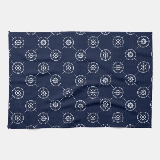 Wheel Pattern大尉の キッチンタオル (横)