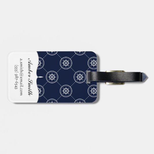 Wheel Pattern大尉の ラゲッジタグ (裏面横)